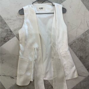 4th + Reckless White Sleeveless Vest with Pockets